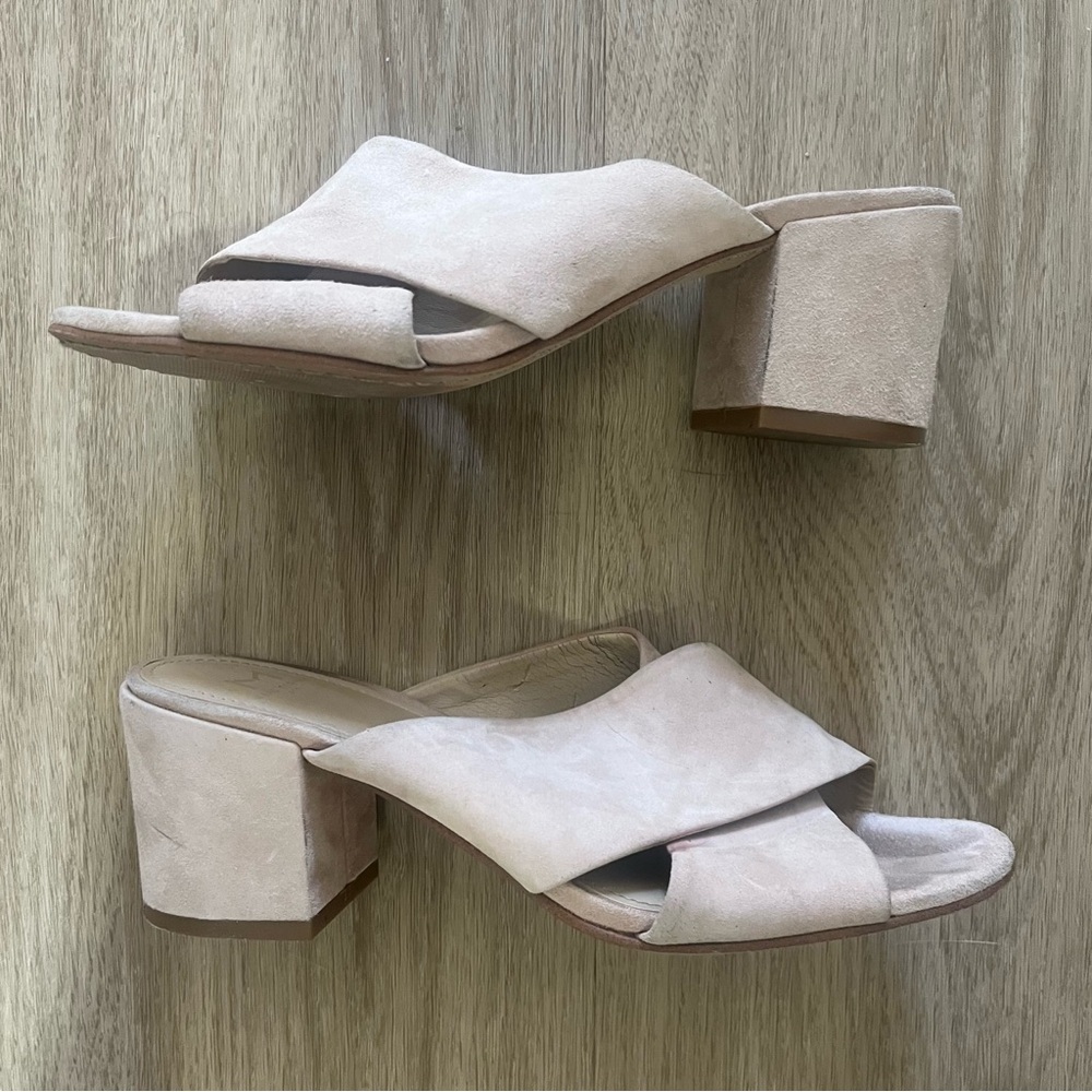 Marc Fisher Rinna Crisscross Slides In Blush Sued… - image 8